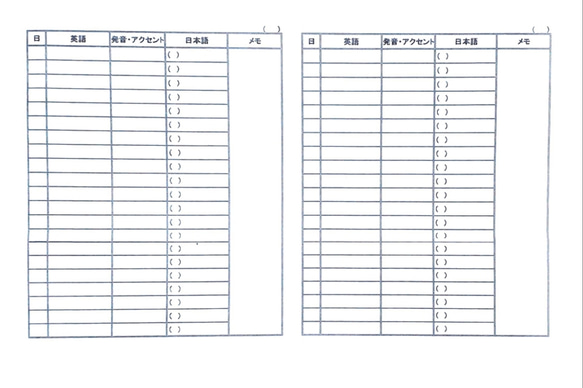 【送料無料！単語帳】オリジナル　中学生　高校生　英語　暗記　受験　勉強　教材 1枚目の画像