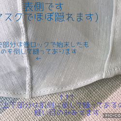 3サイズに！ スポエリー アイスコットン 使用 不織布マスクカバー  接触冷感 天然素材 綿 麻 5枚目の画像