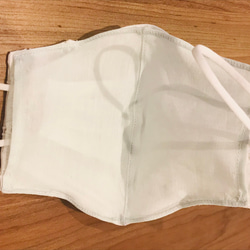 スポエリー アイスコットン サークルレース 不織布マスクカバー  接触冷感 天然素材 綿 麻 白 ミント 3枚目の画像
