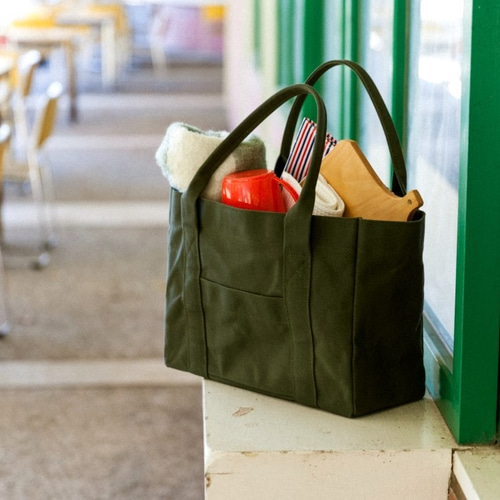 トートバッグ 01 オリーブ / 6号帆布 トートバッグ aoya bags トートバッグ 01 オリーブ / 6号帆布 トートバッグ aoya bags