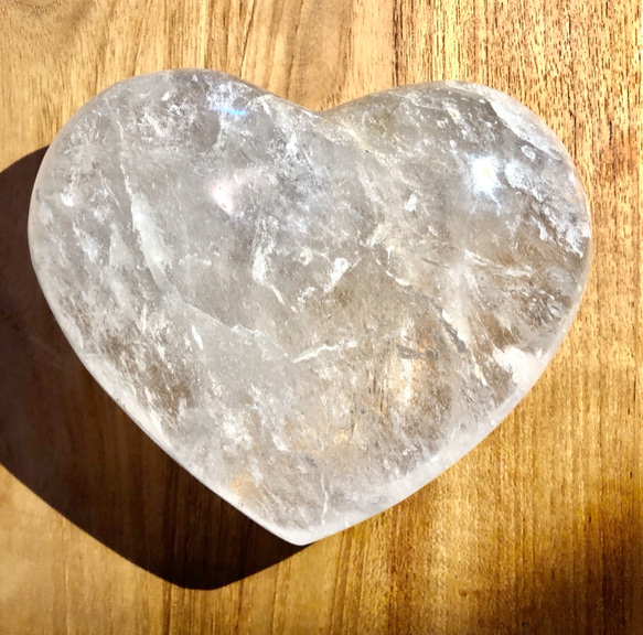 天然石　クリアクォーツ（水晶）　ハート型 1枚目の画像
