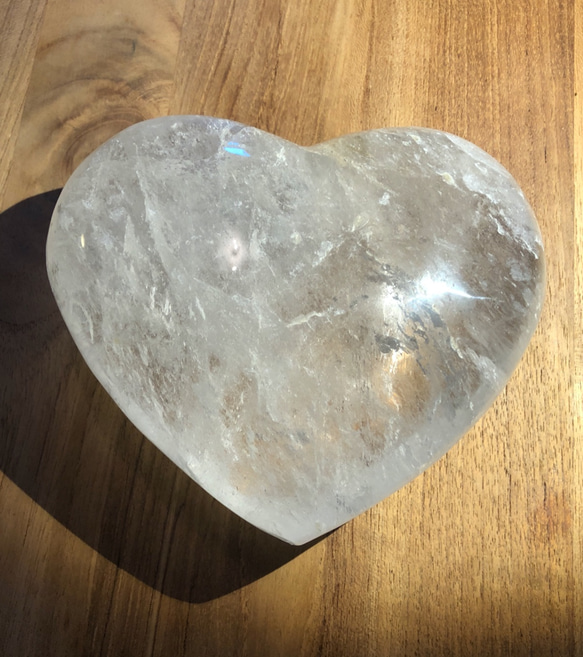 天然石　クリアクォーツ（水晶）　ハート型 2枚目の画像