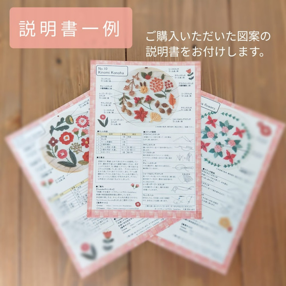 【送料無料】ウール刺繍キット　お家でほっこりウールステッチ時間を　初心者の方も完成できます♪完成後はファブリックボードに 4枚目の画像