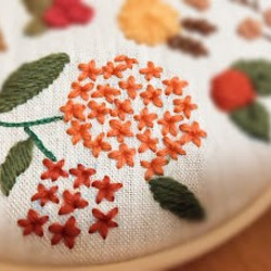 ウール刺繍キットNo.10 お家でほっこりウールステッチ時間を 初心者の方も完成できます♪完成後はファブリックボードに 8枚目の画像