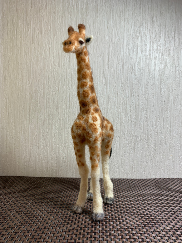 きりん 羊毛フェルト .｡.:*・'ハンドメイド'・*:.｡. 羊毛フェルト