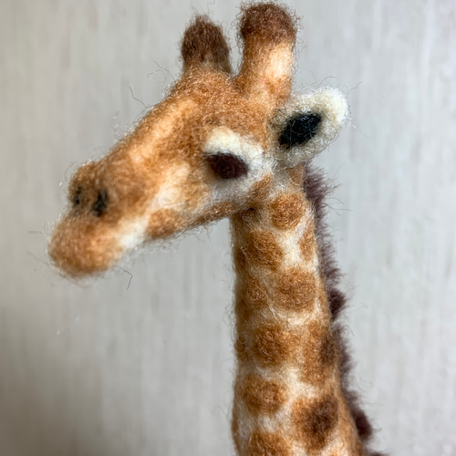 きりん 羊毛フェルト .｡.:*・'ハンドメイド'・*:.｡. 羊毛