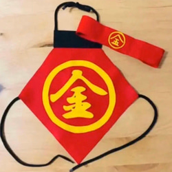 黄】金太郎 前掛け&ハチマキセット ベビー服 アオバ 通販 8974955