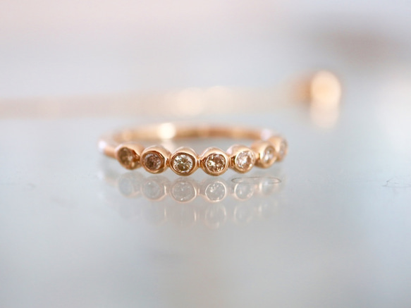 K10[brugge] 7stone diamond ring 2枚目の画像