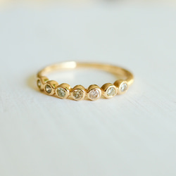 K10[brugge] 7stone diamond ring 3枚目の画像