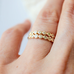 K10[brugge] 7stone diamond ring 4枚目の画像