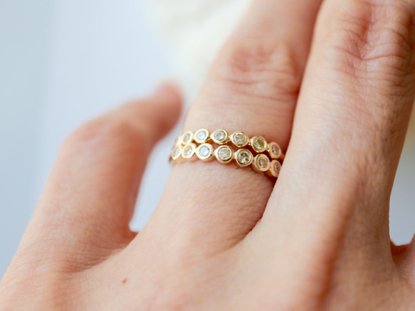 K10[brugge] 7stone diamond ring 4枚目の画像