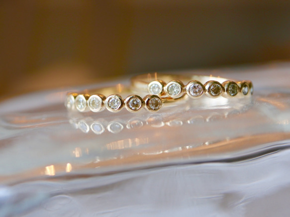 K10[brugge] 7stone diamond ring 5枚目の画像