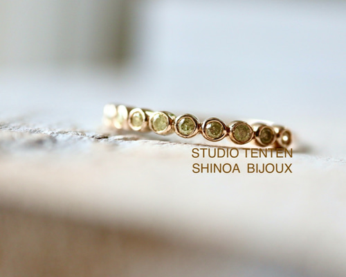 K10[brugge]10stone diamond ring 指輪・リング STUDIO TENTEN