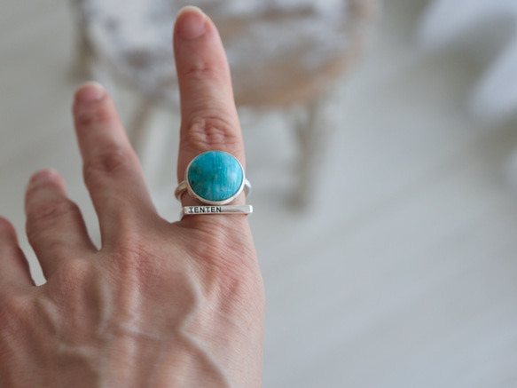 ペルーの不思議の玉子 ブルーオパール ring 4枚目の画像