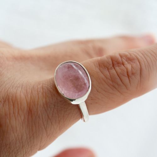 桜貝色のモルガナイトring 指輪・リング STUDIO TENTEN 通販 7320892