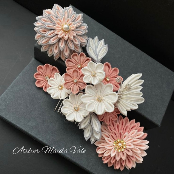 つまみ細工の髪飾り(セット) かんざし maidavale 通販 7482929