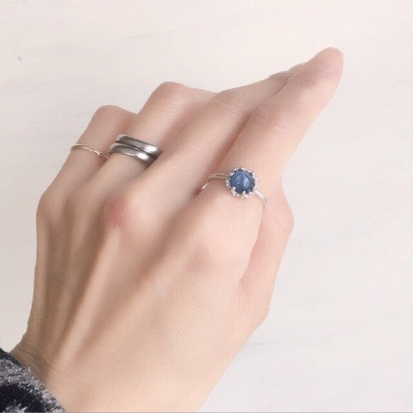 藍晶石包裹環（訂單生產的商品）在地球明星 第3張的照片