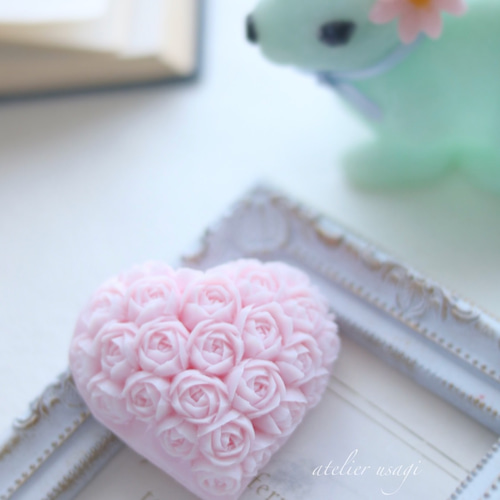 石鹸彫刻】ソープカービング ハート♡ 彫刻 アトリエうさぎ 通販