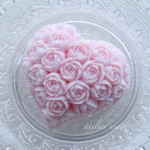 石鹸彫刻】ソープカービング ハート♡ 彫刻 アトリエうさぎ 通販