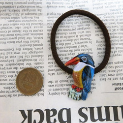 小鳥のヘアゴム（カワセミ青） 3枚目の画像