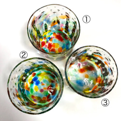 キラリ虹泡⑴　ロックグラス 5枚目の画像