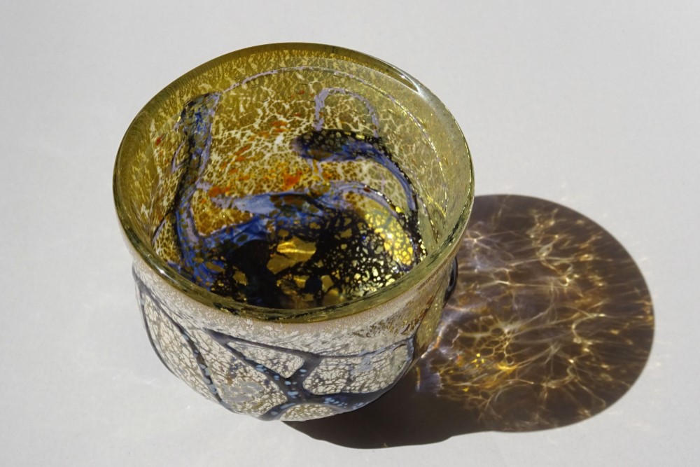 彩硝乱舞　藍　ぐい吞み