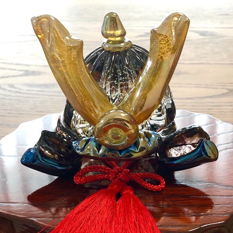 福ぷくガラスの兜 水中蒼輝3(端午の節句)五月人形