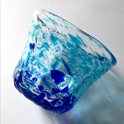 青泡グラス ／ロックグラス 3枚目の画像