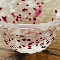 ローズ碗器 ／ガラス皿／ガラスボール 4枚目の画像