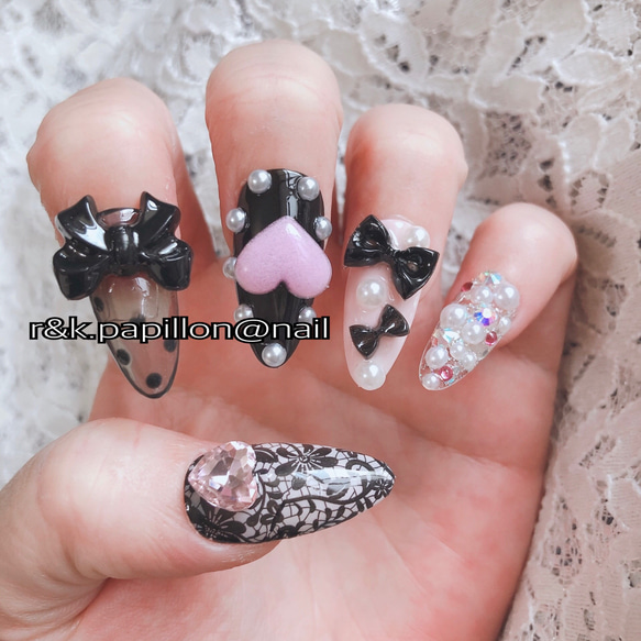 ネイルチップ 量産型ネイル ネイルチップ（つけ爪） ♡r&k.papillon