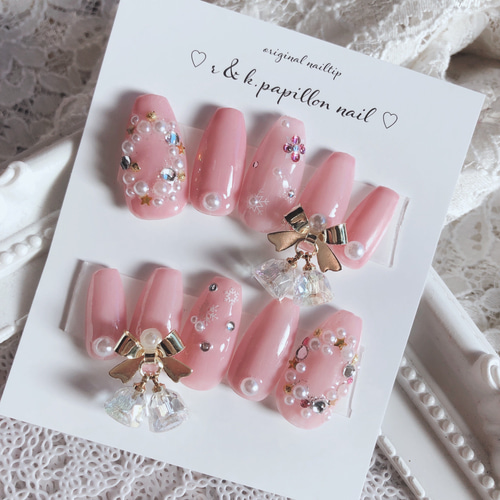 ネイルチップ 大人クリスマスネイル ネイルチップ（つけ爪） ♡r&k