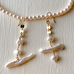 Baroque pearls pierce 14kgf 3枚目の画像