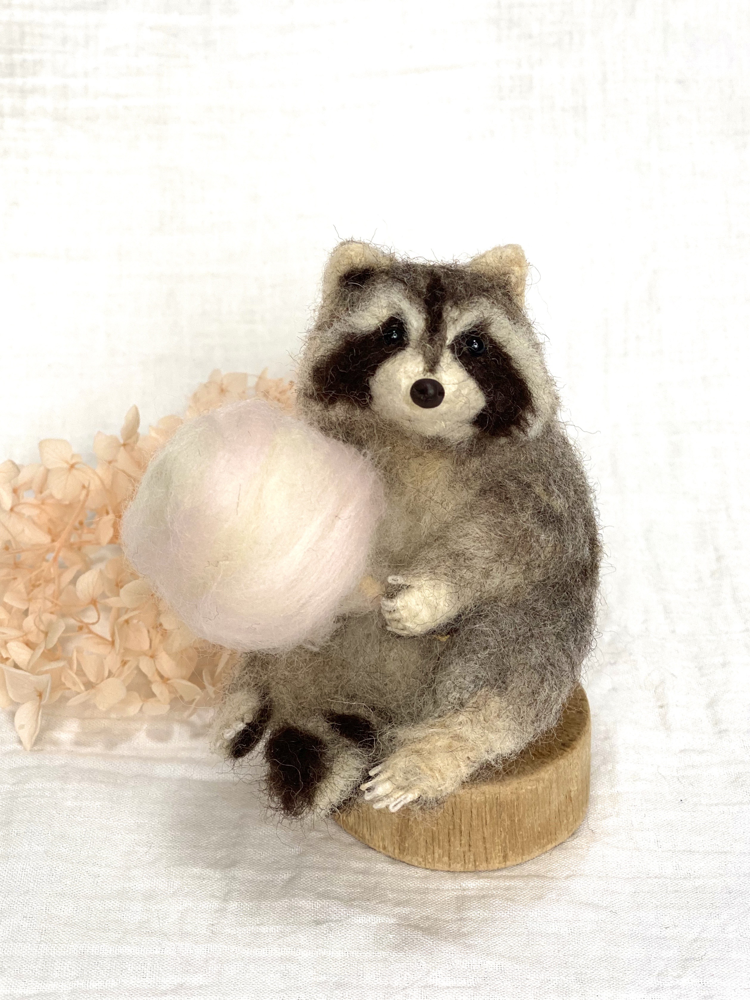 アライグマちゃん　羊毛フェルト
