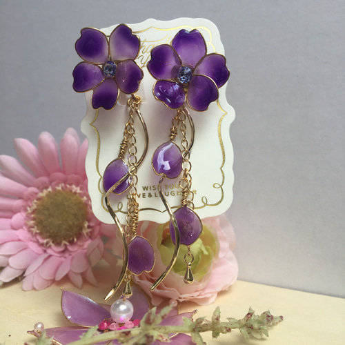 本真珠 エジソンパールピアス　大粒 13mm 無調色 桜紫 パールピアス 淡水真珠 有核真珠 エジソンパール 紫 パープル