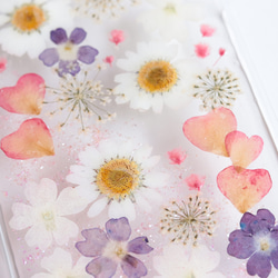 iPhoneケース＊ノースポールとハート型バラの花びら＊母の日・誕生日・お祝い・敬老の日 5枚目の画像