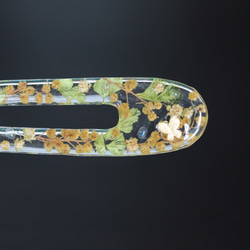 二又かんざし「小花を閉じ込めて」ミモザイエロー＊固まるハーバリウム 4枚目の画像