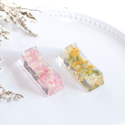 小花を閉じ込めて」春の宴に☆「桜ピンク」&「ミモザイエロー