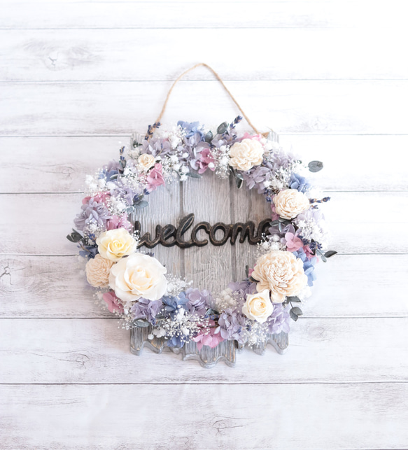 「welcome」ボード単品ご購入＊アイアン&ウッド製 5枚目の画像