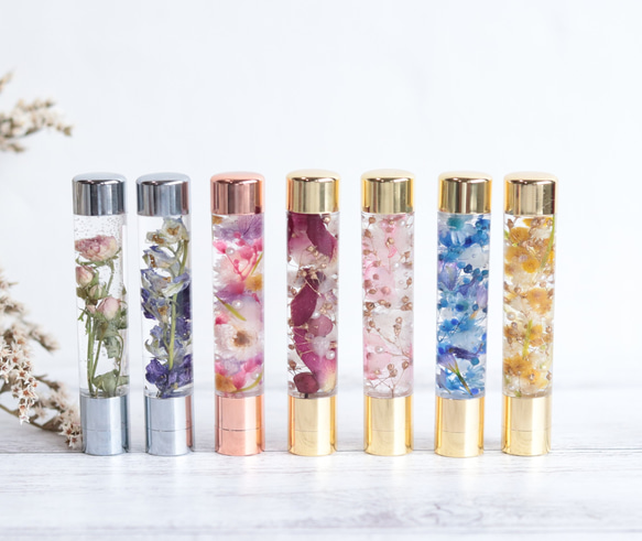 選べるデザイン&金具】ハーバリウム印鑑（シャチハタ）＊お好み