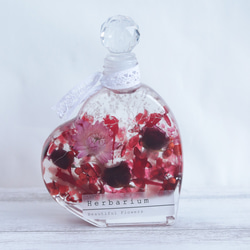 クリスタルハート型ハーバリウム：赤い薔薇orボタニカルピンク～「Thank You」リボンを添えて～母の日・敬老 9枚目の画像