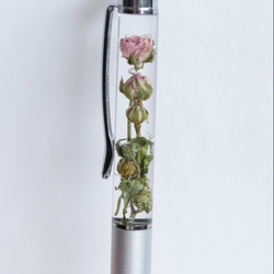 「小花を閉じ込めて」リトルローズのボールペン&ＵＳＢメモリセット＊固まるハーバリウム＊無料ラッピング 9枚目の画像
