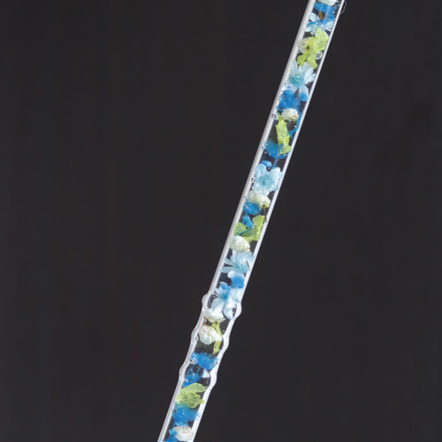 水中花のガラスペン～ボタニカルブルー～＊ガラスペン置き付き＊ハー