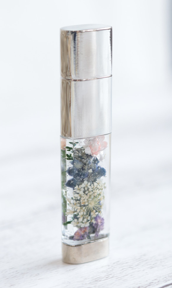 USBメモリ&ボールペンセット「小花を閉じ込めて」ボタニカルラベンダー＊固まるハーバリウム 8枚目の画像