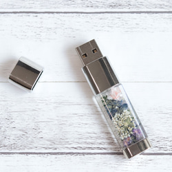 USBメモリ&ボールペンセット「小花を閉じ込めて」ボタニカルラベンダー＊固まるハーバリウム 9枚目の画像