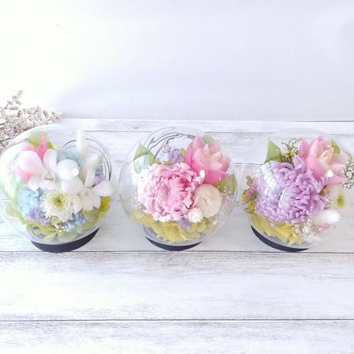 大切な方に贈る仏花～カラーと輪菊～＊プリザーブドフラワー