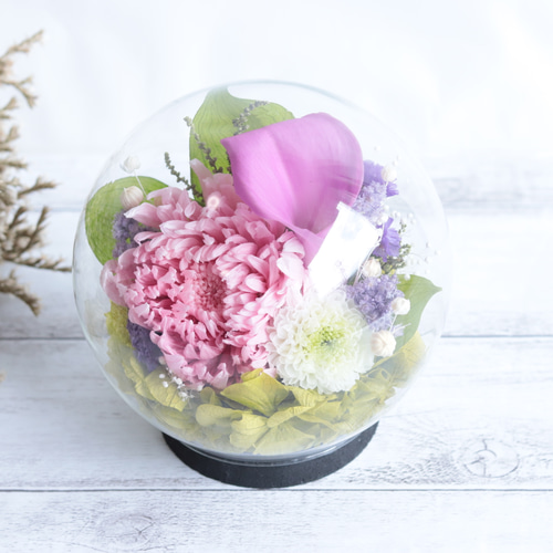 大切な方に贈る仏花～カラーと輪菊～＊プリザーブドフラワー