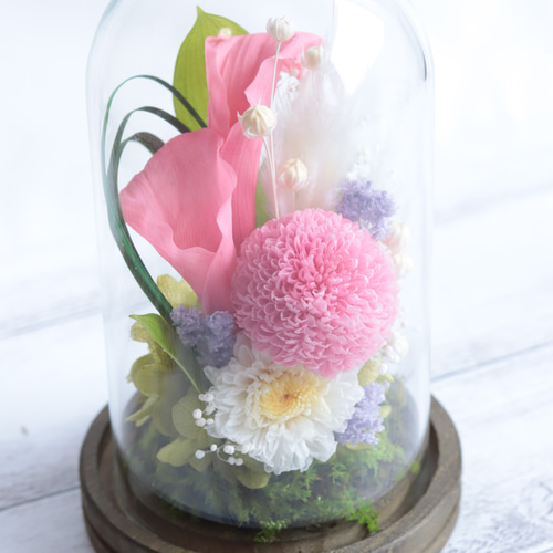 大切な方に贈る仏花～カラーとポンポン菊～＊プリザーブド