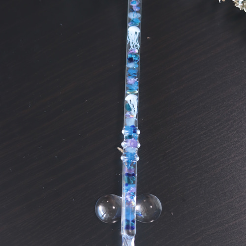 水中花のガラスペン～海月～＊ガラスペン置き付き＊ハーバリウム