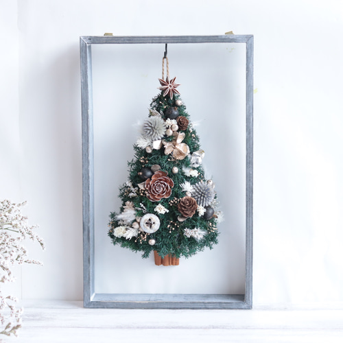 ハーバリウム X'mas 2024【ローズin クリスマスツリー】 ハーバリウム X'mas 2024【ローズin クリスマスツリー】 creema限定