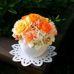 選べるカラー＊カーネーション&バラのアレンジ＊ブリザープドフラワー＊母の日・結婚･誕生日･オープン祝いなどギフトに 2枚目の画像